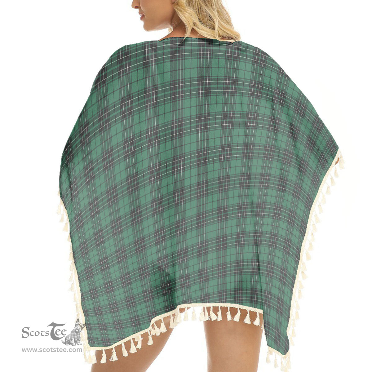 ScotsTee Shop Scottish MacKenzie Dress Modern Tartan Square Fringed Shawl