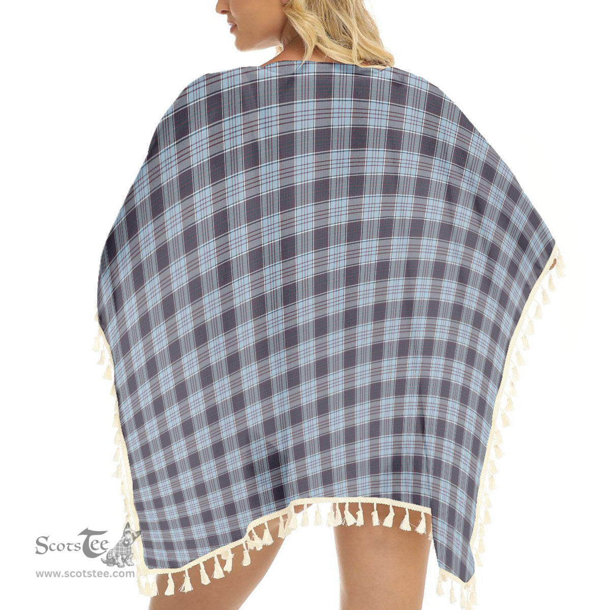 ScotsTee Shop Scottish Royal Canadian Air Force Tartan Square Fringed Shawl
