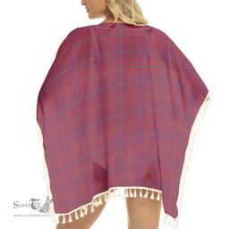 ScotsTee Shop Scottish Stirling of Keir Modern Tartan Square Fringed Shawl