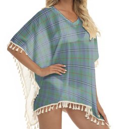 ScotsTee Shop Scottish Irvine of Glentulchan Ancient Tartan Square Fringed Shawl