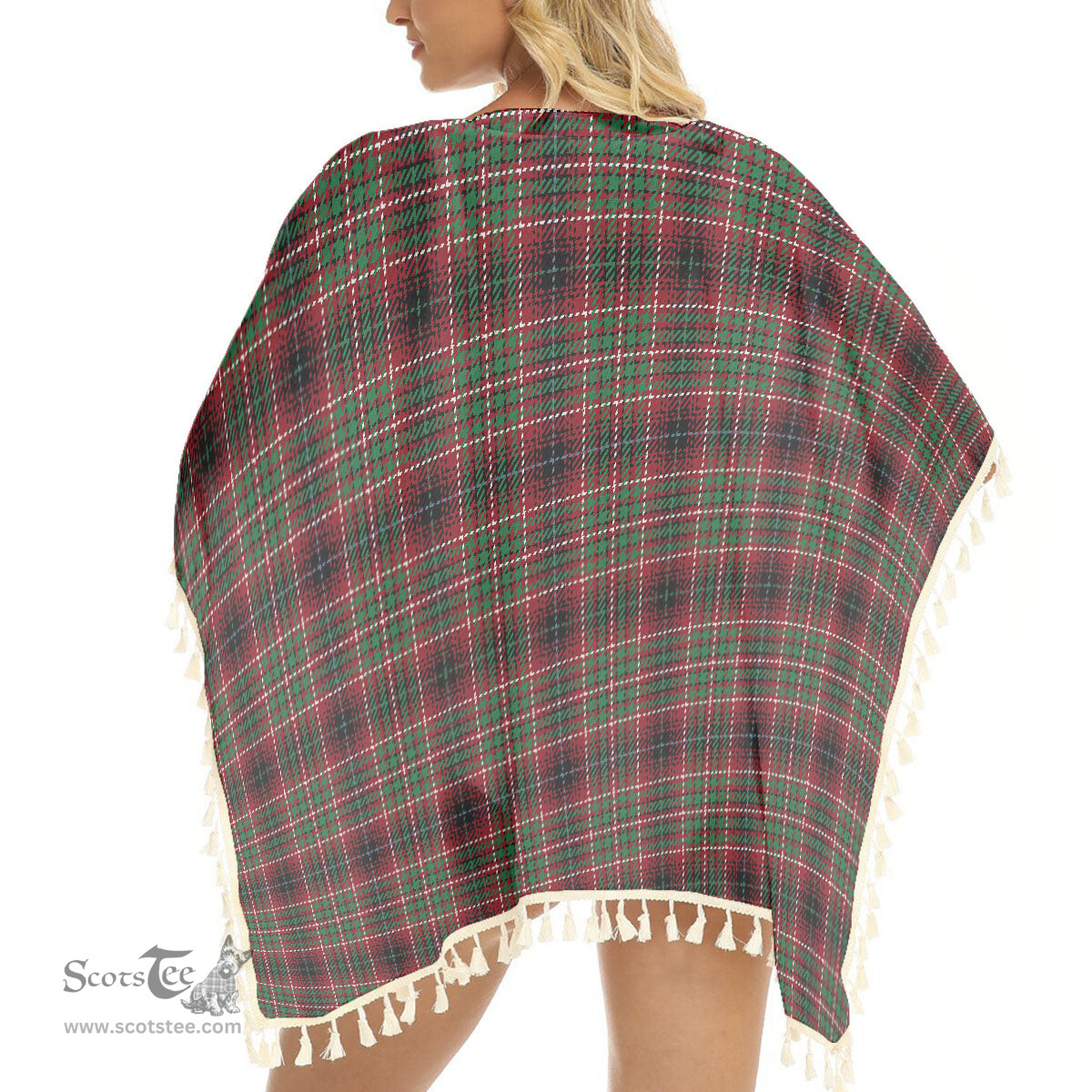 ScotsTee Shop Scottish Innes of Cowie Ancient Tartan Square Fringed Shawl
