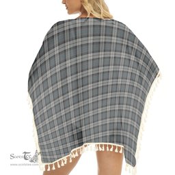 ScotsTee Shop Scottish McCandlish Dress Grey Tartan Square Fringed Shawl