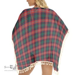 ScotsTee Shop Scottish Rattray of Lude Modern Tartan Square Fringed Shawl