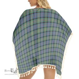ScotsTee Shop Scottish McDonell Of Glengarry Ancient Tartan Square Fringed Shawl