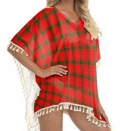 ScotsTee Shop Scottish MacDonald of Sleat SC Tartan Square Fringed Shawl