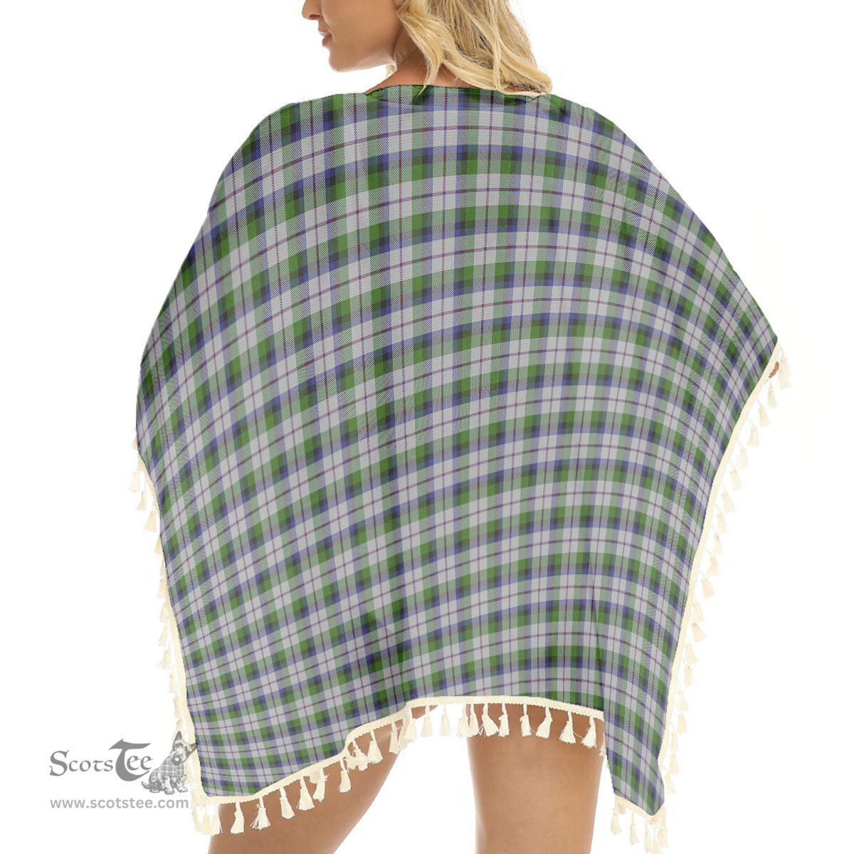 ScotsTee Shop Scottish Mcnaghten Dress Tartan Square Fringed Shawl