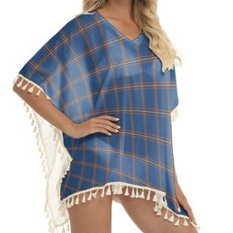 ScotsTee Shop Scottish MacLaine of Loch Buie Hunting Ancient Tartan Square Fringed Shawl