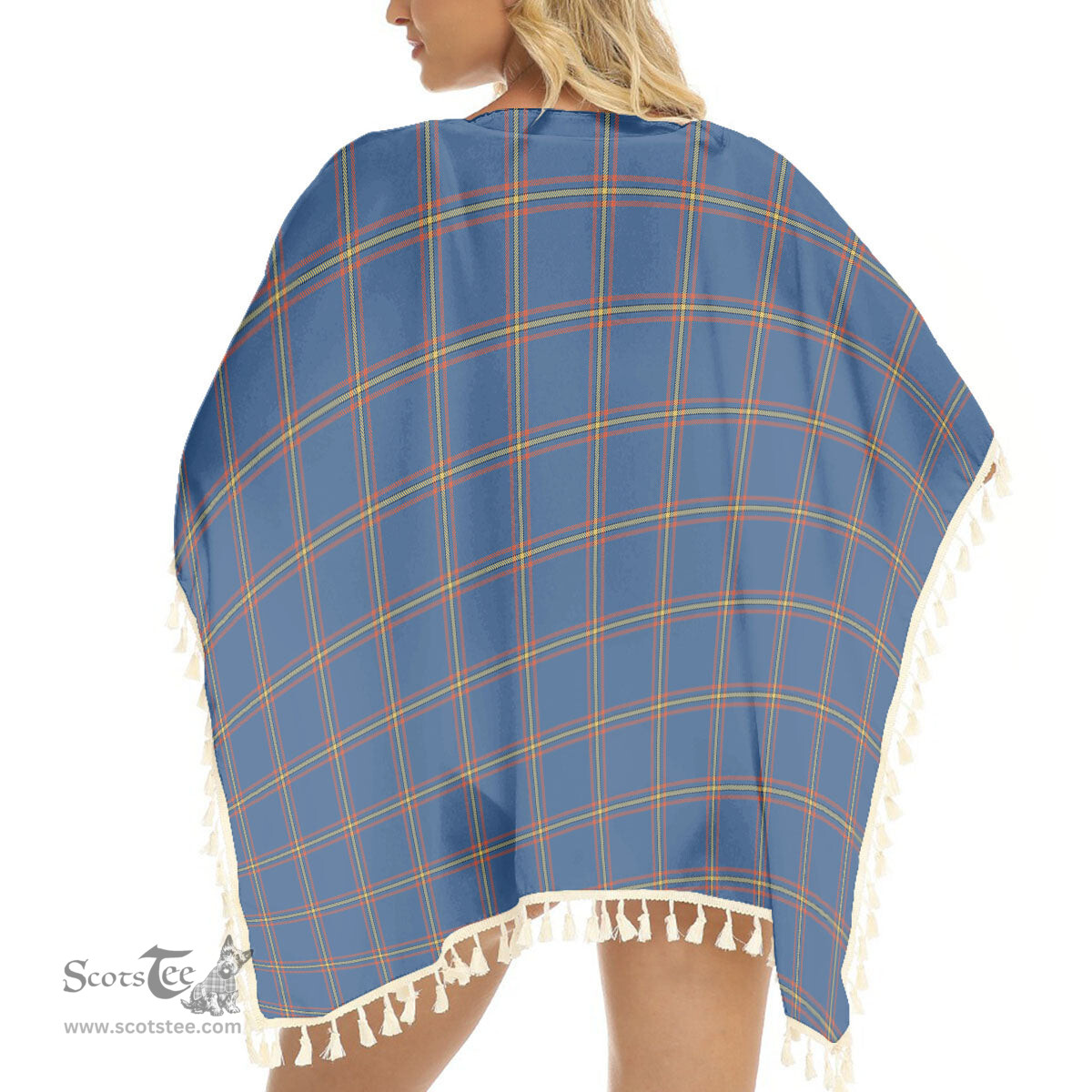 ScotsTee Shop Scottish MacLaine of Loch Buie Hunting Ancient Tartan Square Fringed Shawl