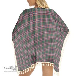 ScotsTee Shop Scottish McFarland Hunting Modern Tartan Square Fringed Shawl