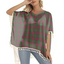 ScotsTee Shop Scottish MacGregor of Cardney Tartan Square Fringed Shawl