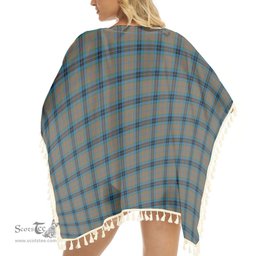ScotsTee Shop Scottish McThomas Hunting Ancient Tartan Square Fringed Shawl