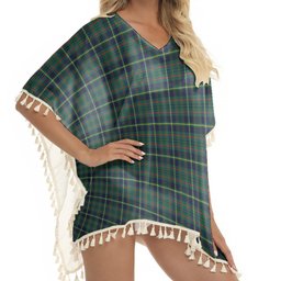 ScotsTee Shop Scottish Tailyour Modern Tartan Square Fringed Shawl