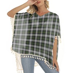 ScotsTee Shop Scottish Gordon Dress MacGregor-Hastie Tartan Square Fringed Shawl