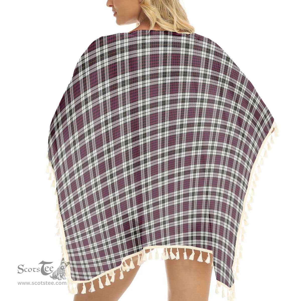 ScotsTee Shop Scottish Little Dress Modern Tartan Square Fringed Shawl