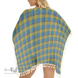 ScotsTee Shop Scottish Oliver Dress Pink Tartan Square Fringed Shawl