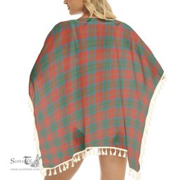 ScotsTee Shop Scottish McPherson of Cluny Ancient Tartan Square Fringed Shawl