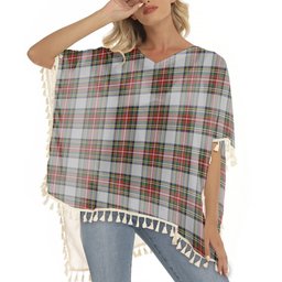 ScotsTee Shop Scottish Stewart Dress Tartan Square Fringed Shawl