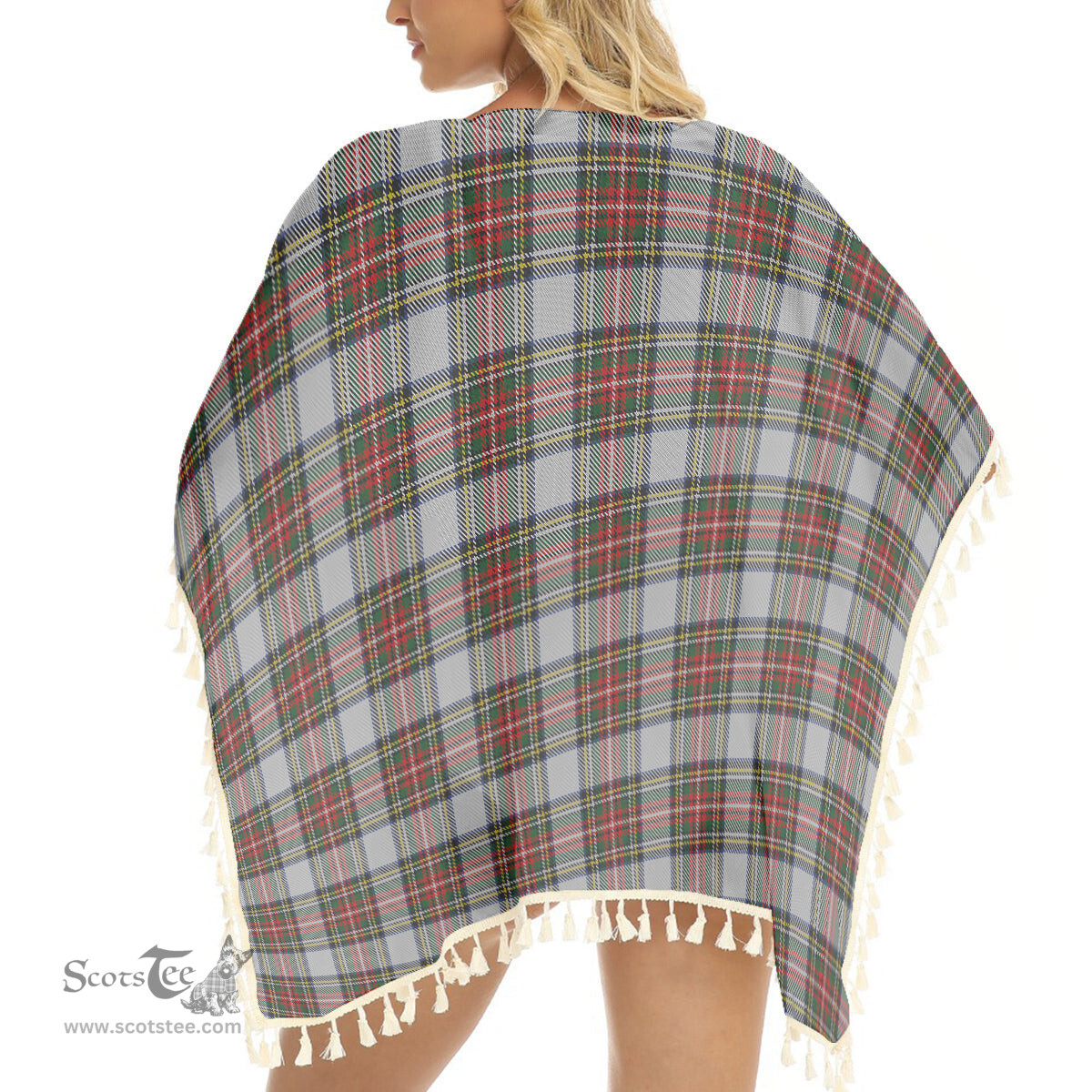ScotsTee Shop Scottish Stewart Dress Tartan Square Fringed Shawl