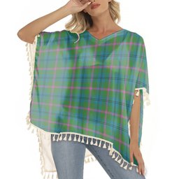 ScotsTee Shop Scottish Laurie (Lawrie) Ancient Clan Tartan Square Fringed Shawl