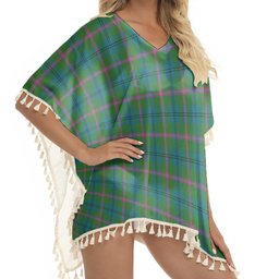 ScotsTee Shop Scottish Laurie (Lawrie) Ancient Clan Tartan Square Fringed Shawl