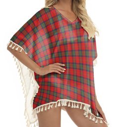 ScotsTee Shop Scottish MacPherson of Cluny Modern Tartan Square Fringed Shawl