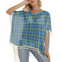 ScotsTee Shop Scottish MacLeod of Harris Ancient Tartan Square Fringed Shawl