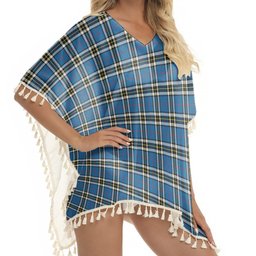 ScotsTee Shop Scottish MacTavish Dress Modern Tartan Square Fringed Shawl