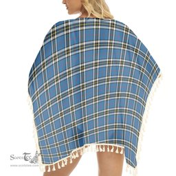 ScotsTee Shop Scottish MacTavish Dress Modern Tartan Square Fringed Shawl