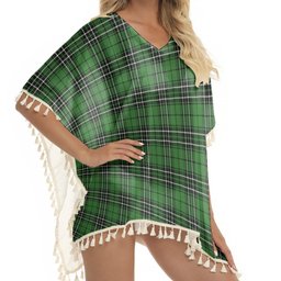ScotsTee Shop Scottish MacLean of Duart Hunting Ancient Tartan Square Fringed Shawl