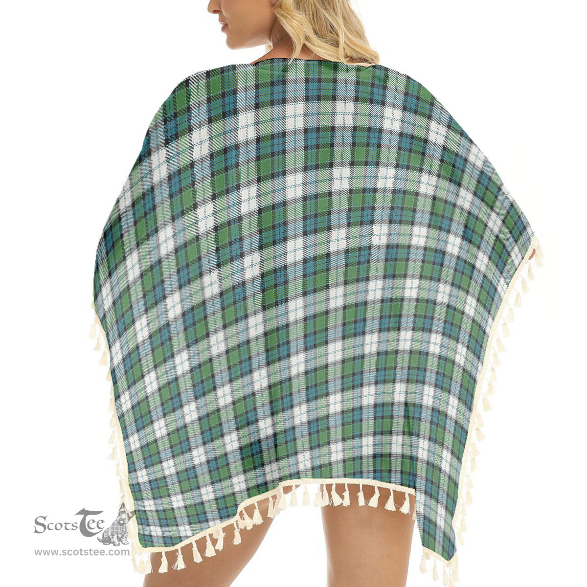 ScotsTee Shop Scottish Graham Dress Ancient Tartan Square Fringed Shawl