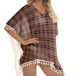 ScotsTee Shop Scottish MacAlister of Skye Ancient Tartan Square Fringed Shawl