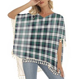 ScotsTee Shop Scottish Graham Dress Modern Tartan Square Fringed Shawl
