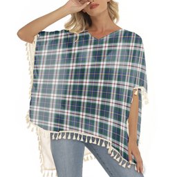 ScotsTee Shop Scottish McLeod Of Californian Modern Tartan Square Fringed Shawl