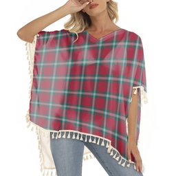 ScotsTee Shop Scottish McLaine of Loch Buie Modern Tartan Square Fringed Shawl