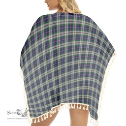 ScotsTee Shop Scottish MacLeod of California Tartan Square Fringed Shawl
