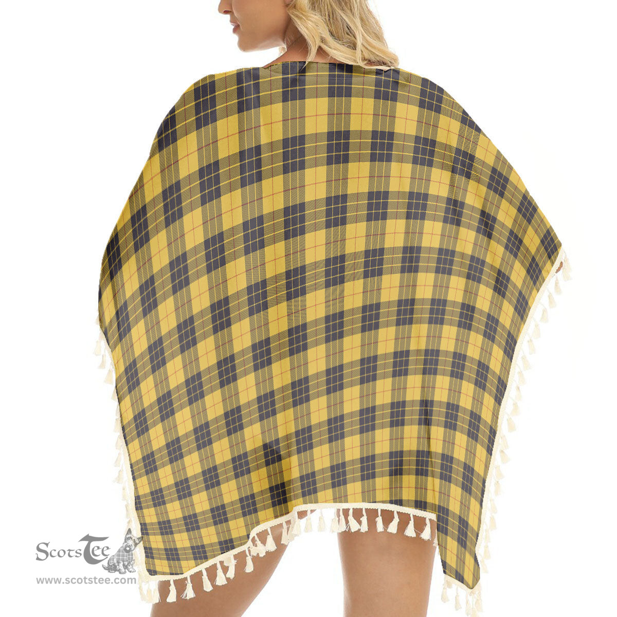 ScotsTee Shop Scottish MacLeod of Lewis Ancient SC Tartan Square Fringed Shawl