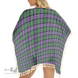 ScotsTee Shop Scottish MacArthur of Milton Ancient Tartan Square Fringed Shawl