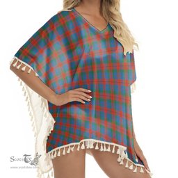ScotsTee Shop Scottish Skene of Cromar Ancient Tartan Square Fringed Shawl