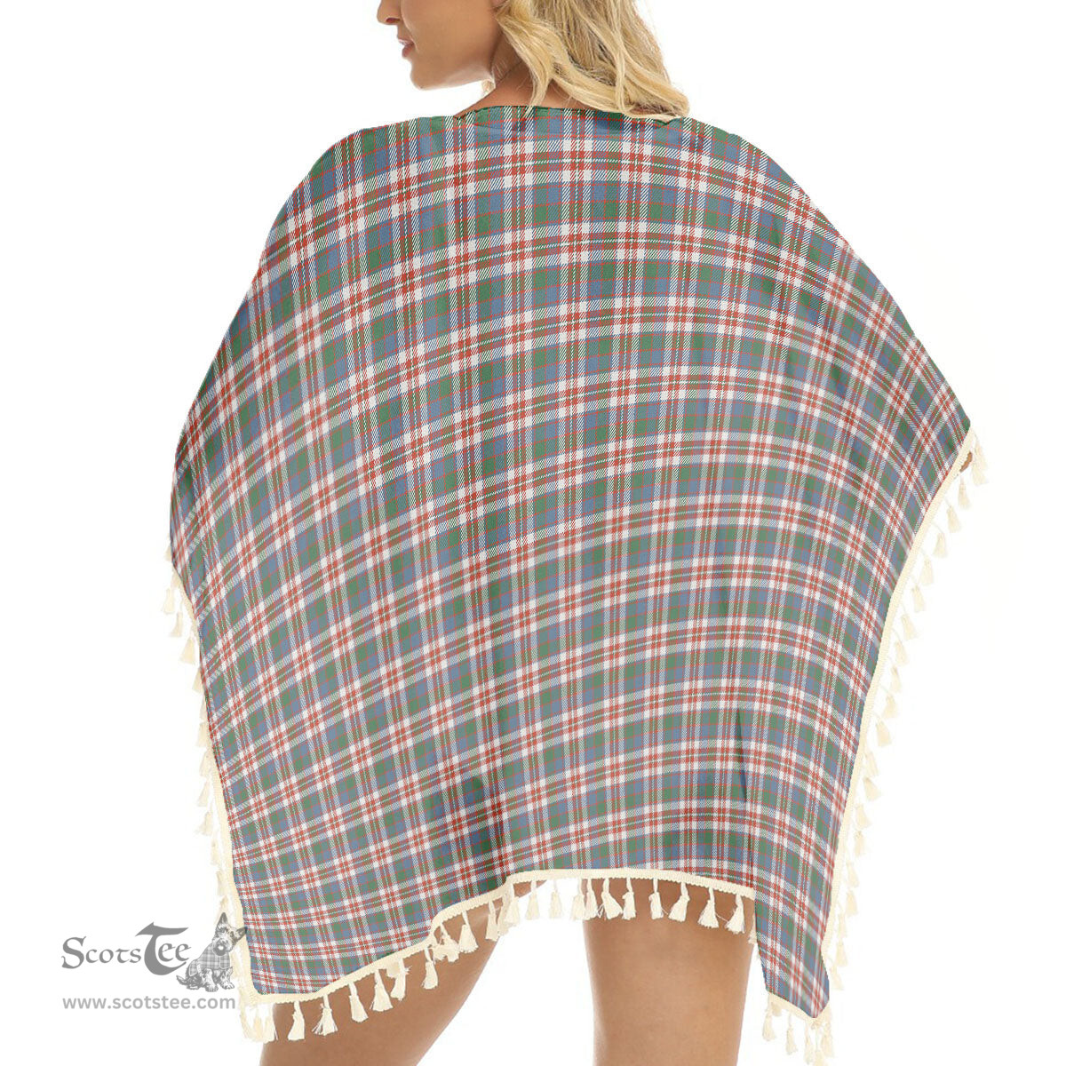 ScotsTee Shop Scottish Robertson Dress #2 Ancient Tartan Square Fringed Shawl