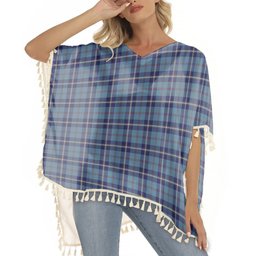 ScotsTee Shop Scottish McRae of America Tartan Square Fringed Shawl