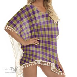 ScotsTee Shop Scottish Sheena Christie Commemorative Tartan Square Fringed Shawl