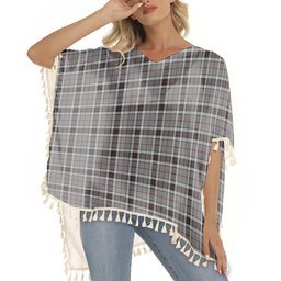 ScotsTee Shop Scottish Thompson Grey Dress Tartan Square Fringed Shawl