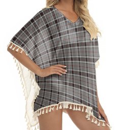 ScotsTee Shop Scottish Thompson Grey Dress Tartan Square Fringed Shawl