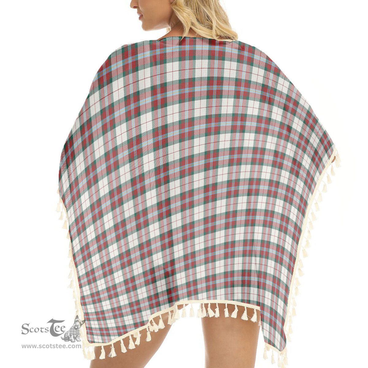 ScotsTee Shop Scottish McLean Dress Modern Tartan Square Fringed Shawl