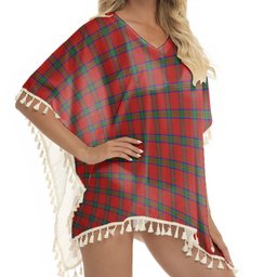 ScotsTee Shop Scottish Wood Dress Tartan Square Fringed Shawl