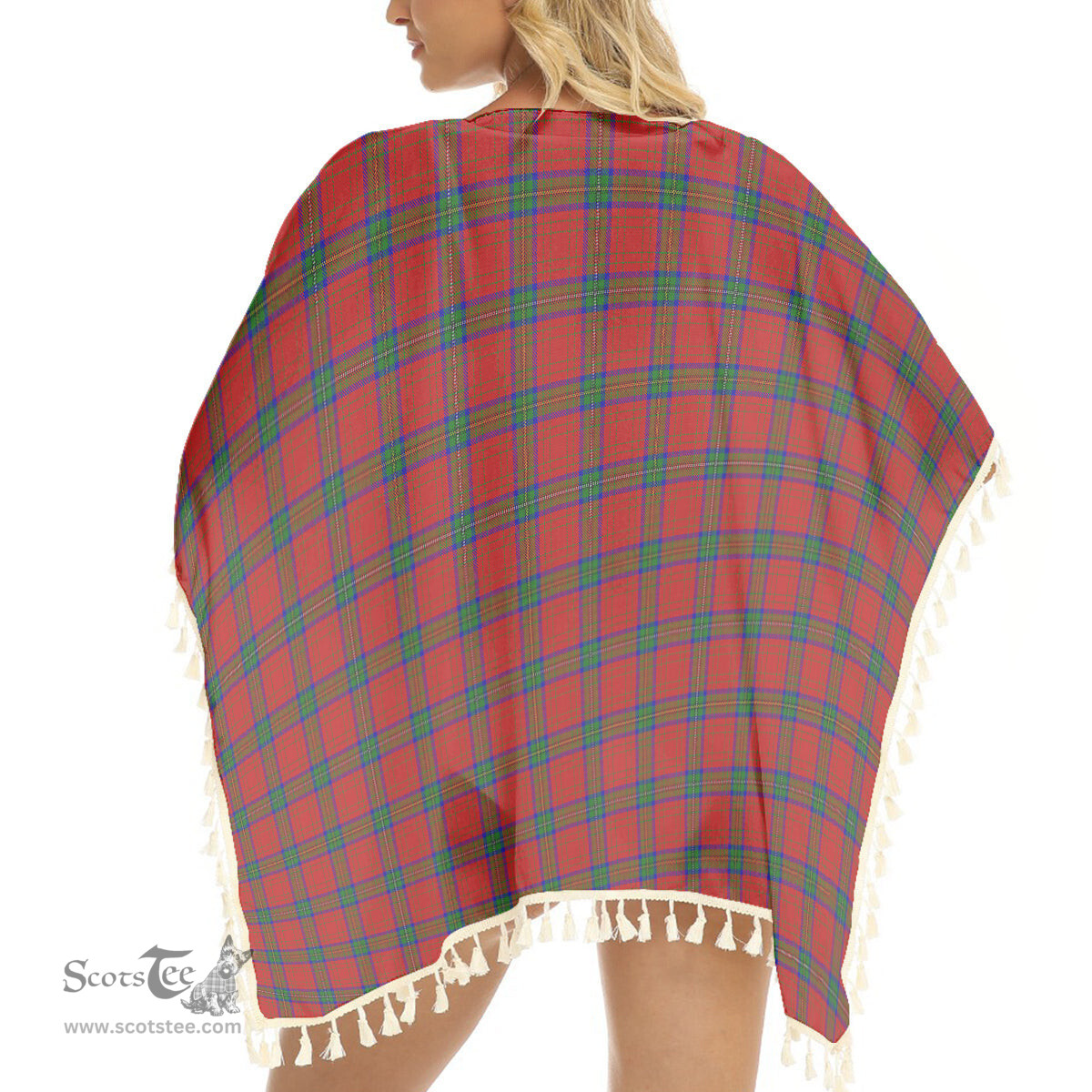 ScotsTee Shop Scottish Wood Dress Tartan Square Fringed Shawl