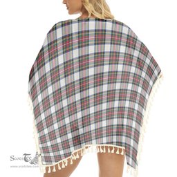 ScotsTee Shop Scottish Stewart Dress Modern Tartan Square Fringed Shawl