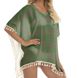 ScotsTee Shop Scottish MacAlister of Glenbarr Hunting Ancient Tartan Square Fringed Shawl