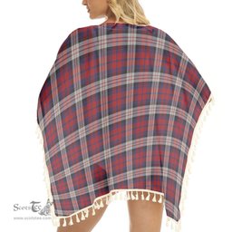 ScotsTee Shop Scottish McDonald Dress Irish Tartan Square Fringed Shawl