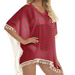 ScotsTee Shop Scottish Murray of Tulloch Modern Tartan Square Fringed Shawl